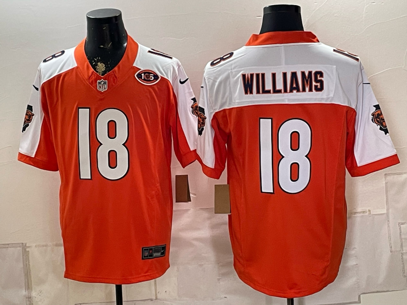 Men 2026 Chicago Bears #18 Williams orange Nike Limited NFL Jersey 0903006->chicago bears->NFL Jersey